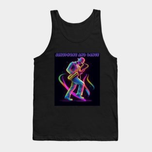 saxophone and dance, neon, saxophonist Tank Top